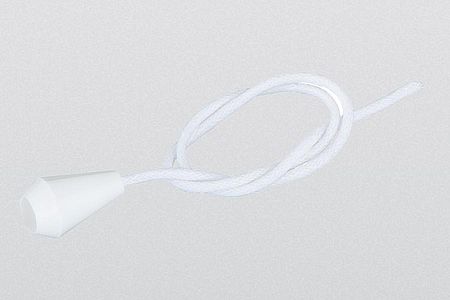 pull cord white length 25 cm, cone-shaped handle, for pull cord switch