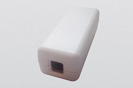 cable connection box,  white, 2 strain reliefs, 1 terminal block