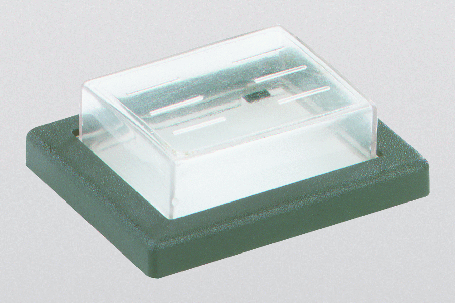 PVC-Kappe und Rahmen schwarz für 2-poligen Wippenschalter