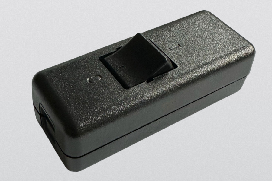 Schnur-Zwischenschalter, 10 (4) A, 2-polig, Ausschalter, Schraubkontakte, für Kabel 2 x und 3 x 0,75 mm²