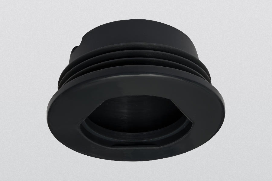 Silikon-Einbaustrahlergehäuse MAXI flach, für LED-Module, Serie 1000, anthrazit änlich RAL7016